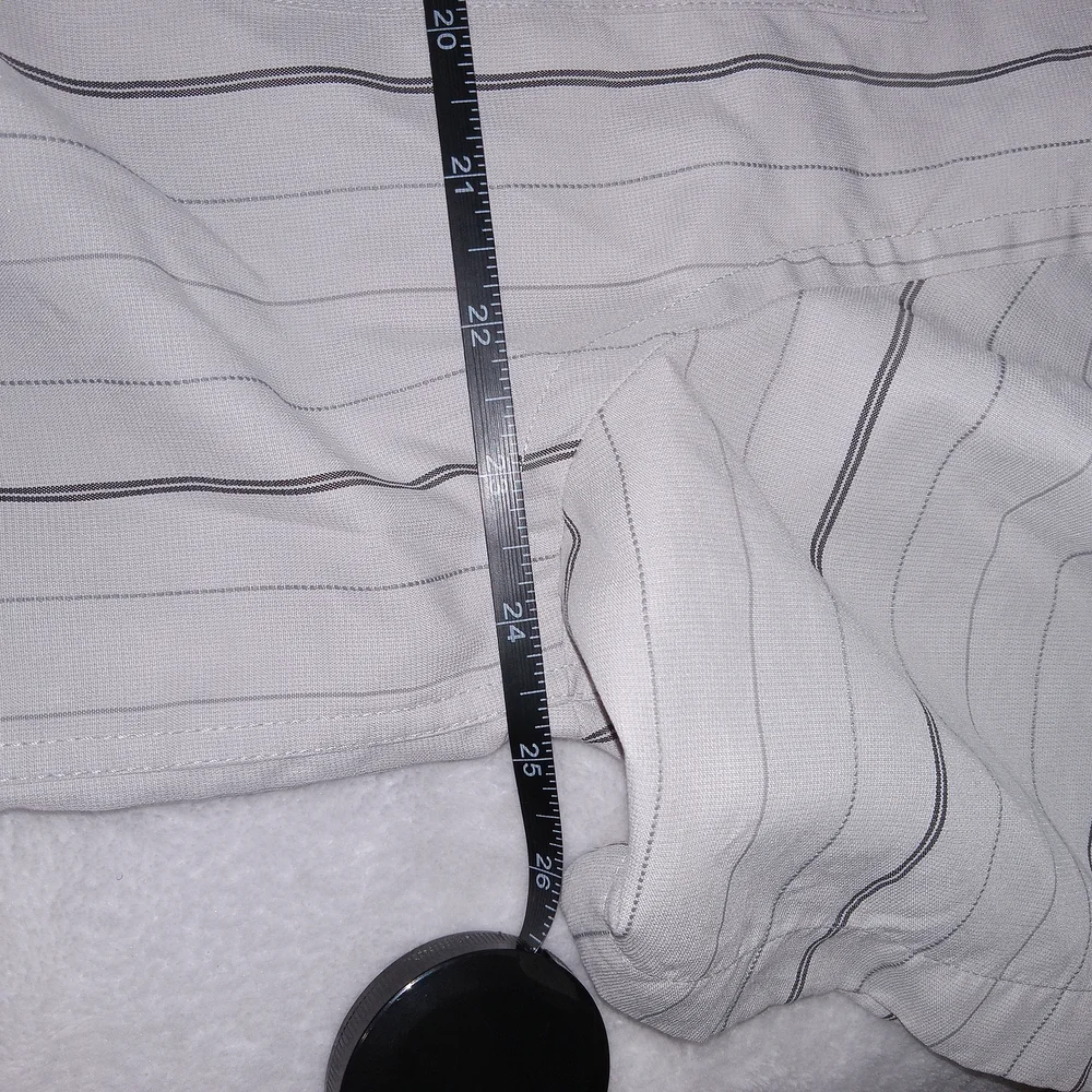 Tony Hawk Light Grey Striped Button Up Skater Shirt Mens Size XL